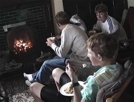 Some prefer the cosy fireside for their evening meal